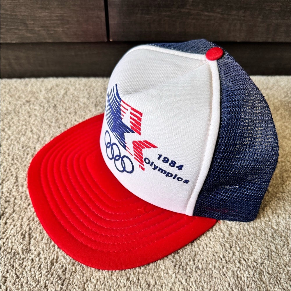 Vintage 1984 Los Angeles Olympics Trucker Hat SnapBack - Picture 2 of 8